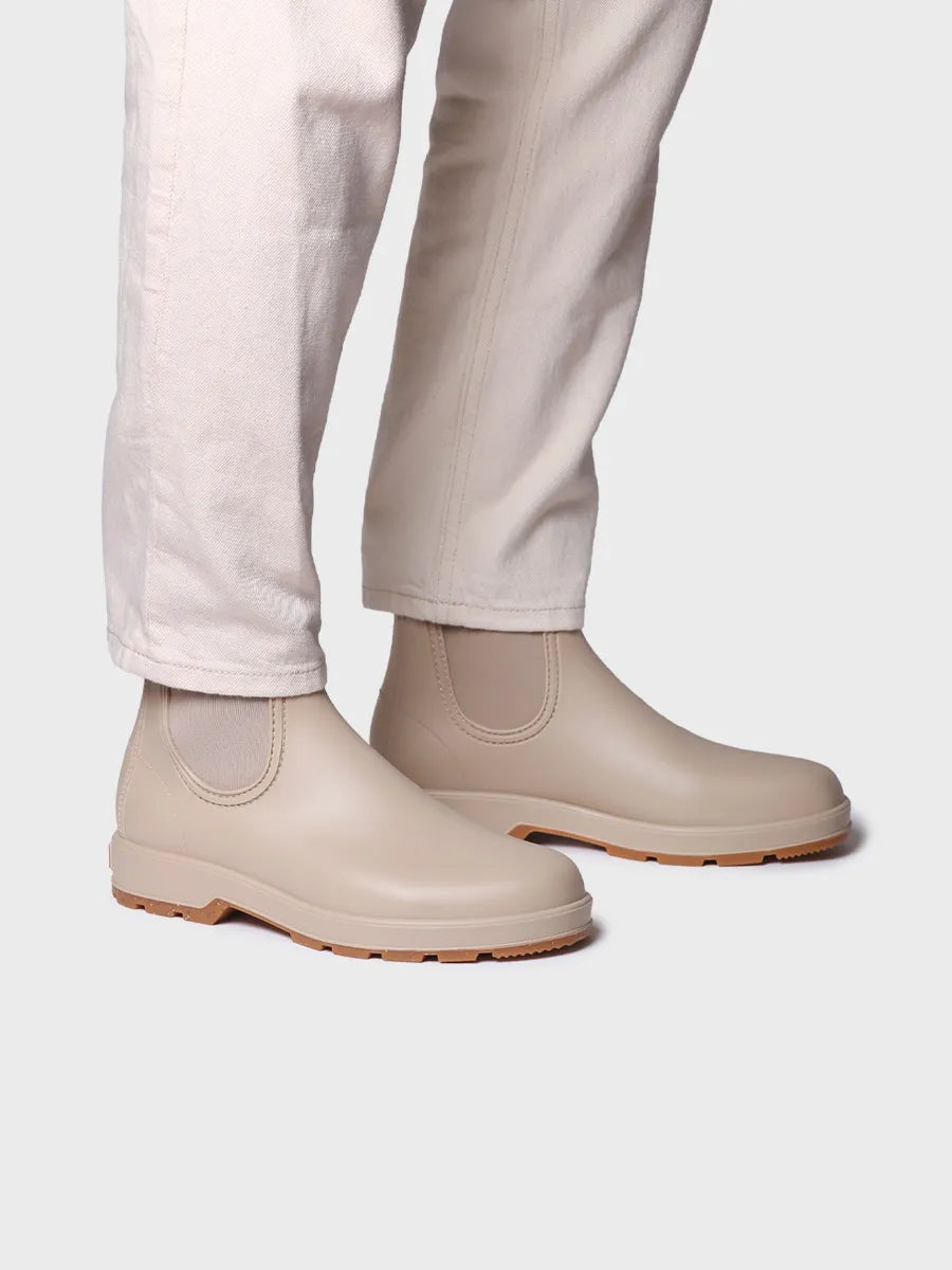 Toni Pons Bernie bottes pluie homme beige Chelsea