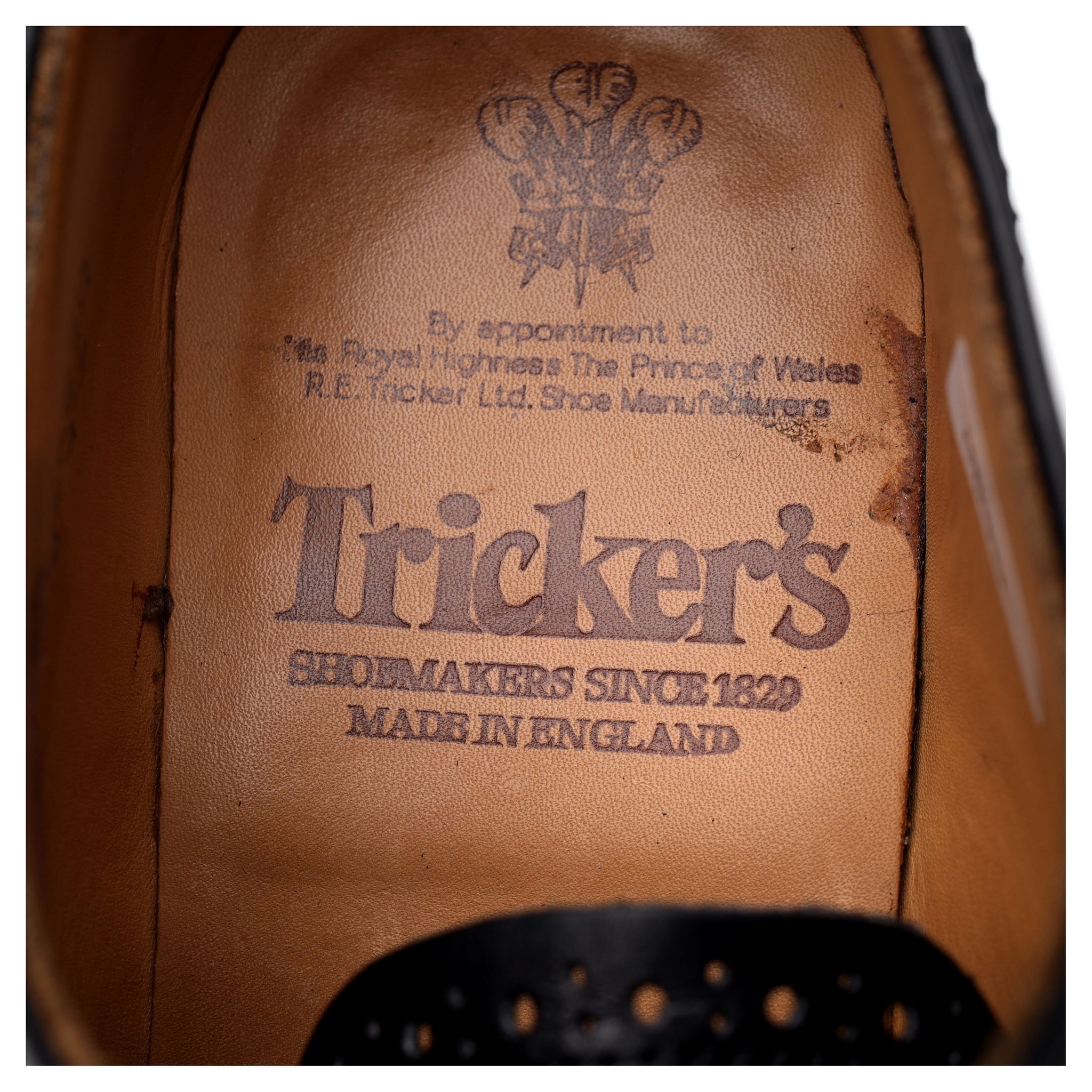 Tricker's Epsom richelieu brogue cuir noir 7 UK