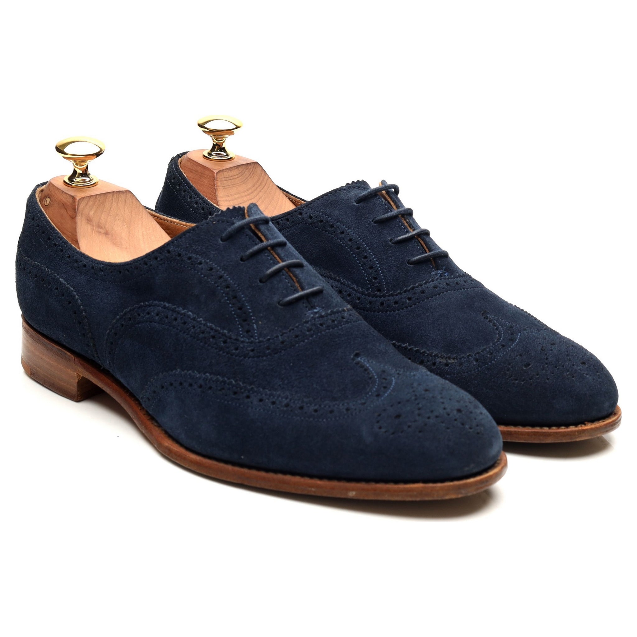 Cheaney Maisie brogues suède bleu femme UK 7