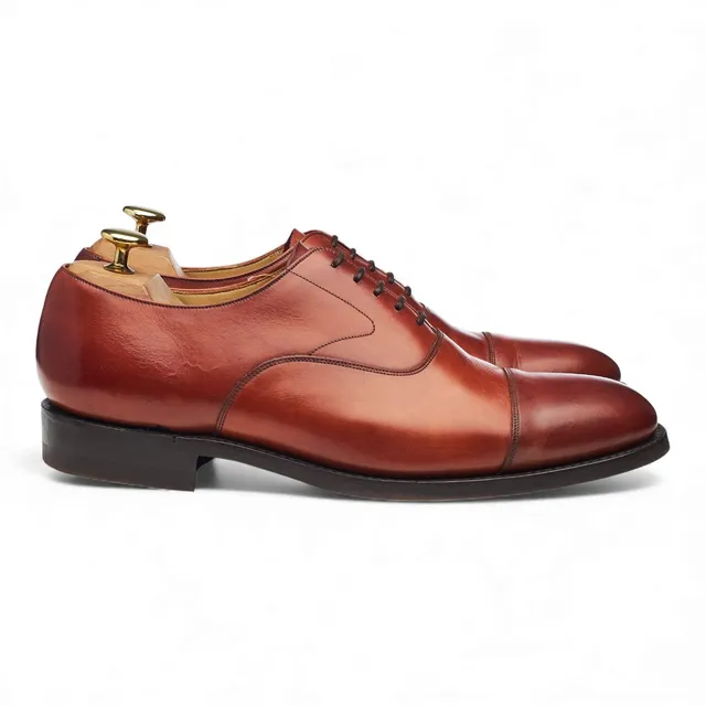 Barker Malvern oxford cuir marron rosewood UK 8