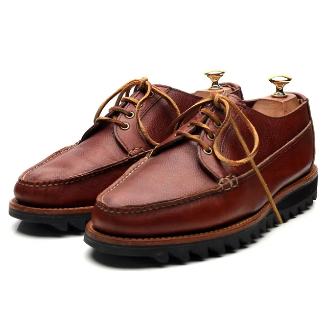 Yuketen derby moc toe cuir grainé marron pointure UK 8