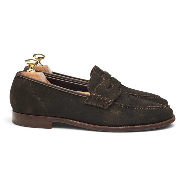 Crockett & Jones Seaton mocassins daim vert 7