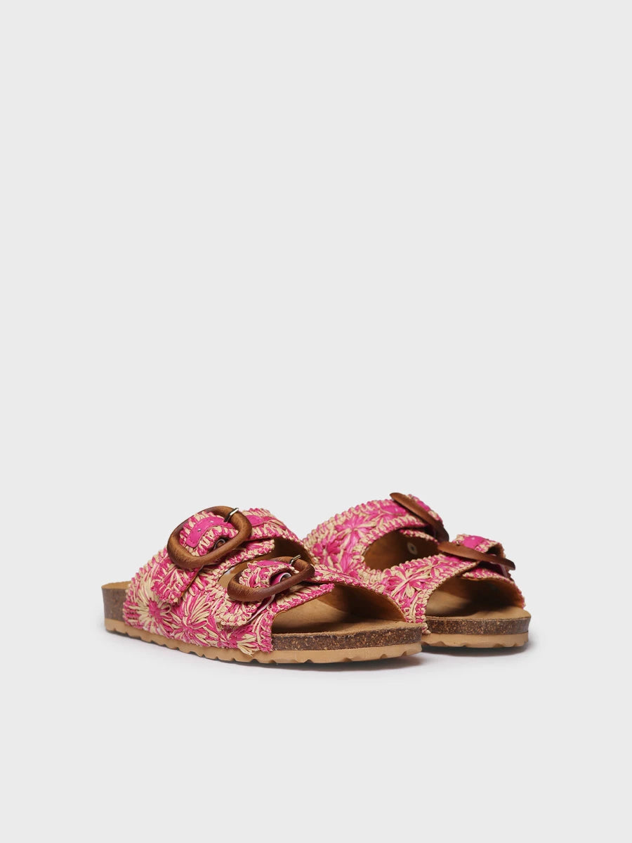 Toni Pons Guam-RF sandale femme raphia fleurs 3 cm