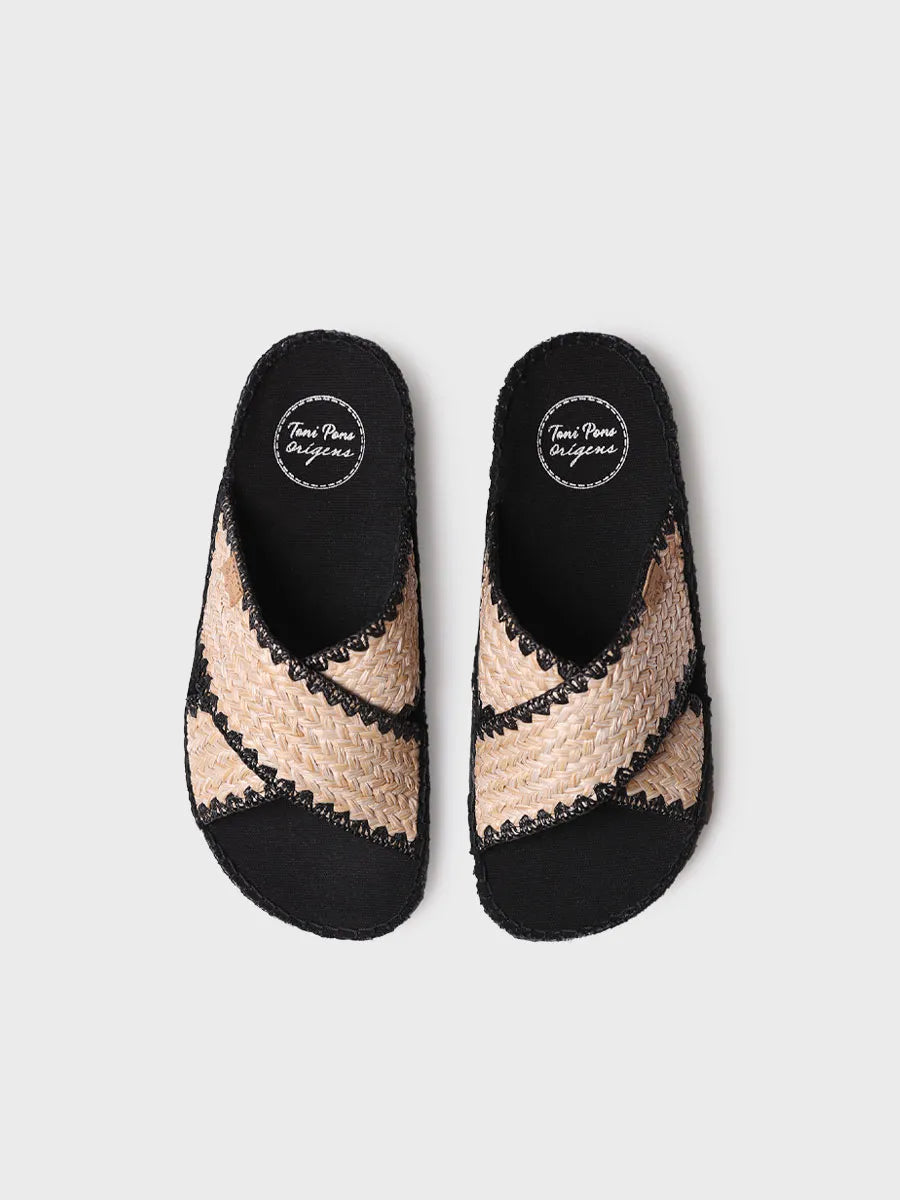 TONI PONS BERTA-IP espadrille femme plate noire