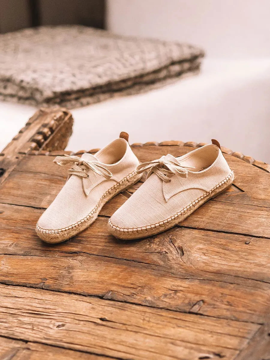 Toni Pons Dixon espadrille homme écru coton et jute