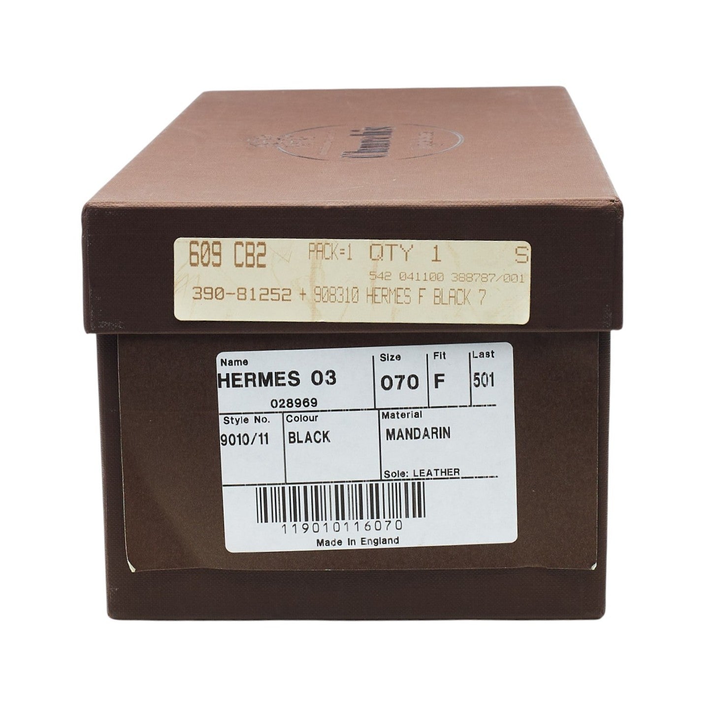 Church's Hermes pantoufle cuir noir pointure UK 7
