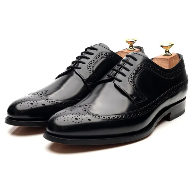 Barker Woodbridge derby cuir noir brogue pointure UK 8