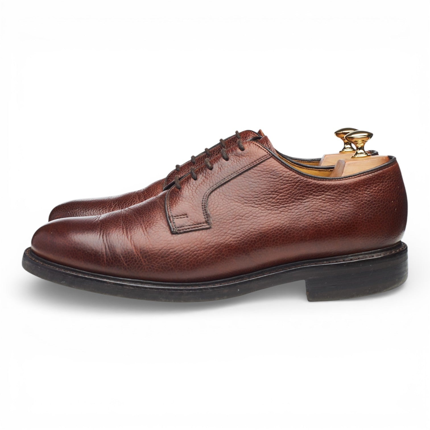 Barker Nairn derby cuir grainé marron UK 9.5