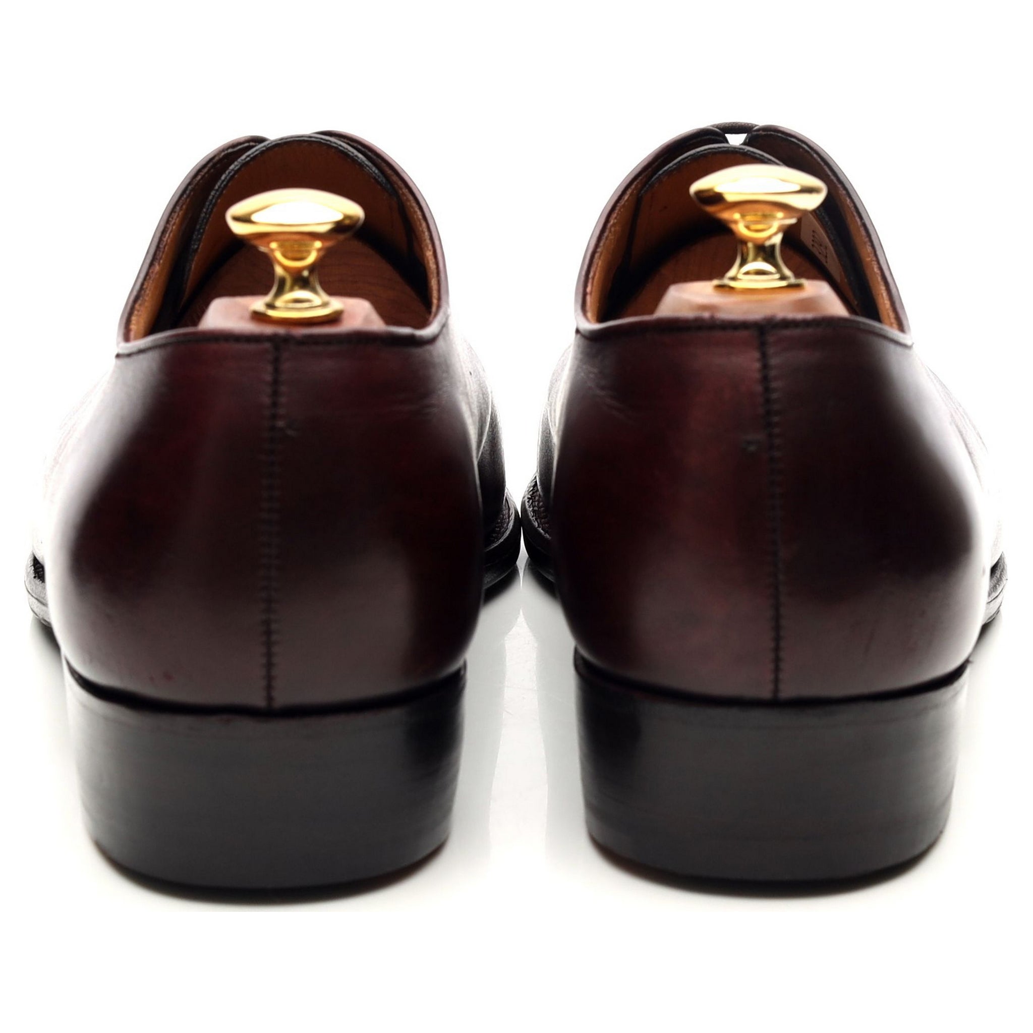 J.M. Weston wholecut oxford cuir bordeaux UK 10 semelle cuir