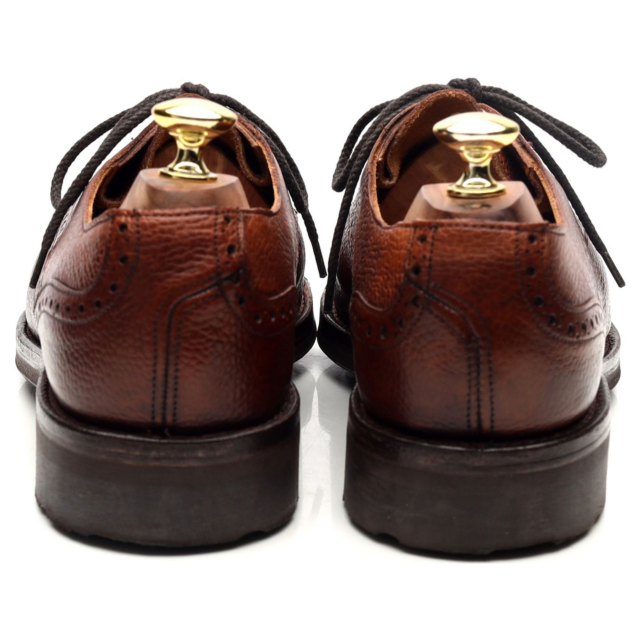Holland & Holland derby cuir grainé marron 8 UK