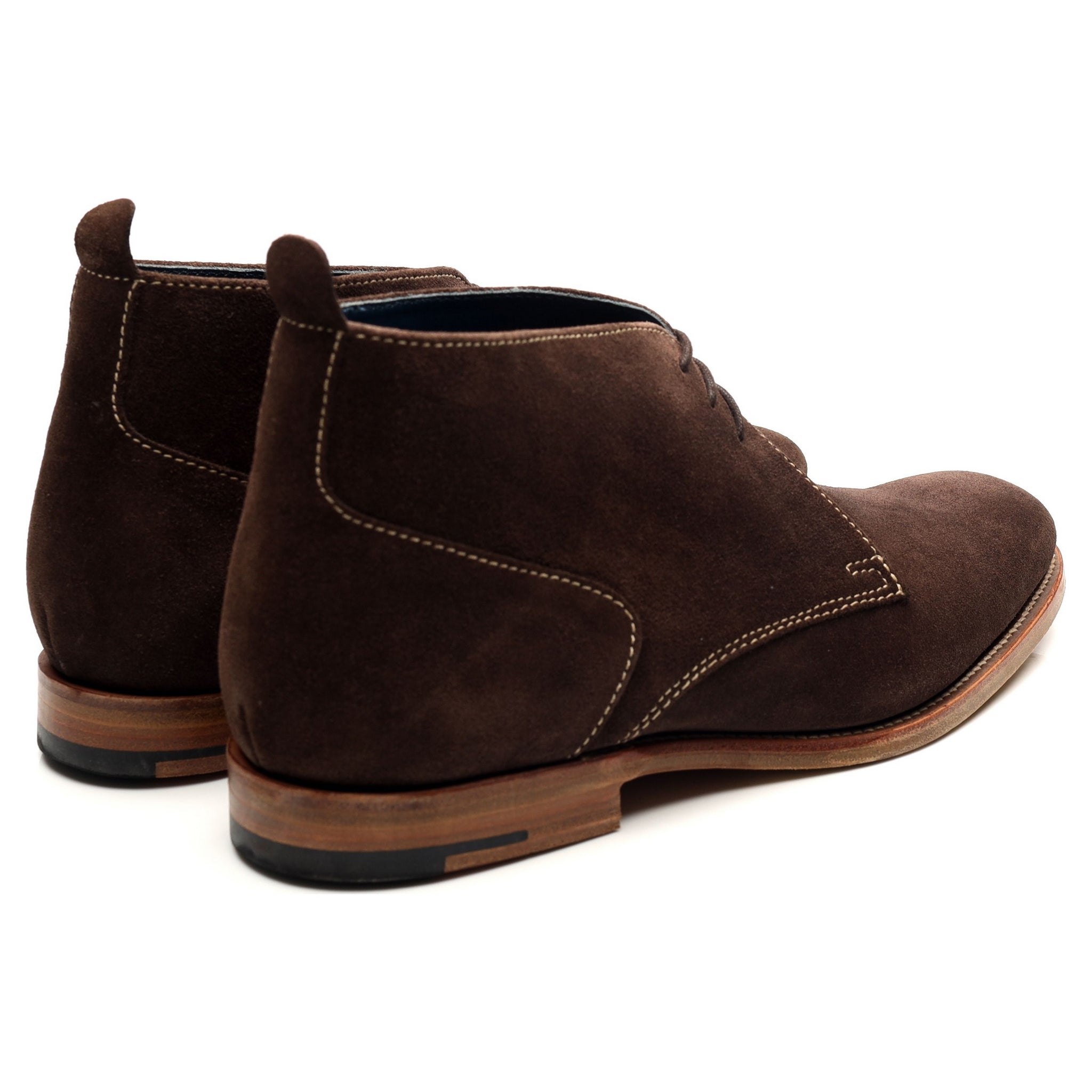 Barker Lucius bottines chukka marron foncé UK 8.5 daim