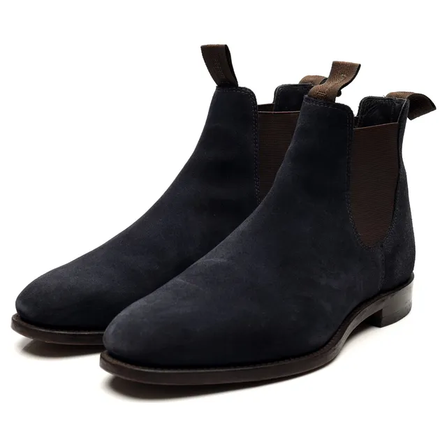 Loake 1880 Apsley bottines chelsea daim bleu marine UK 7.5