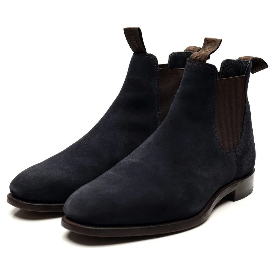 Loake 1880 Apsley bottines chelsea daim bleu marine UK 7.5