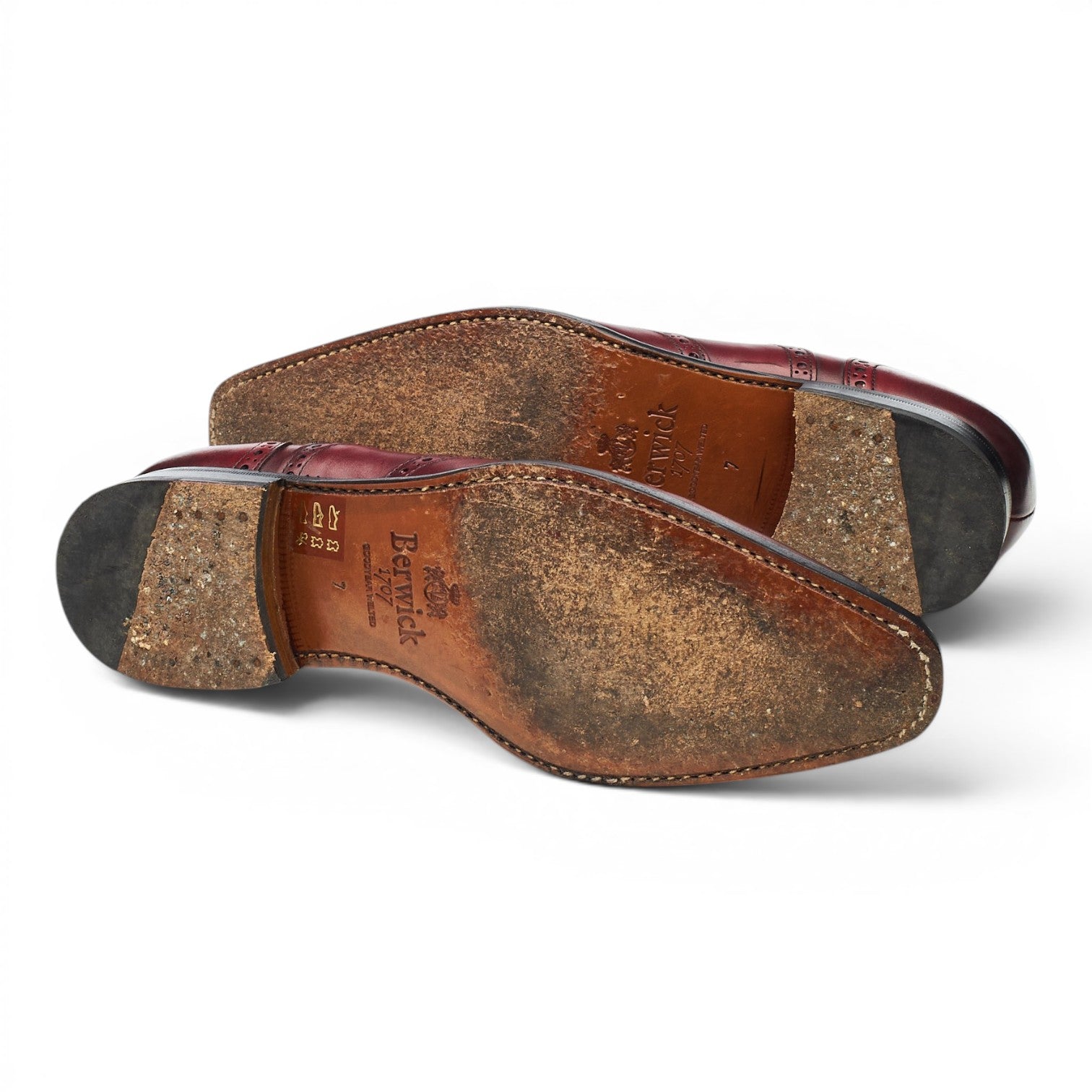 Berwick 2810 richelieu cuir bordeaux pointure UK 7