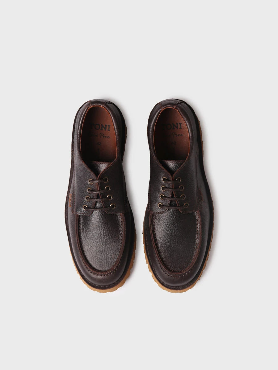 Toni Pons Juli derbies cuir grainé semelle 4 cm