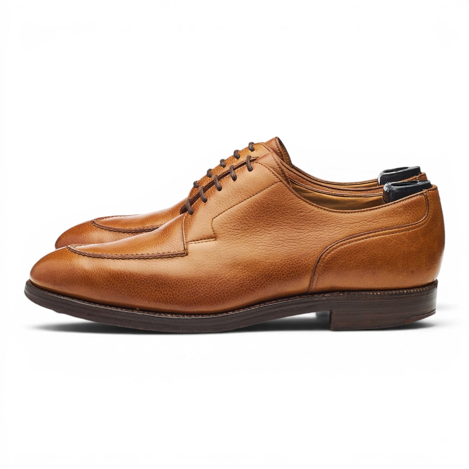 George Cleverley Cornhill derby cuir grainé marron UK 7,5