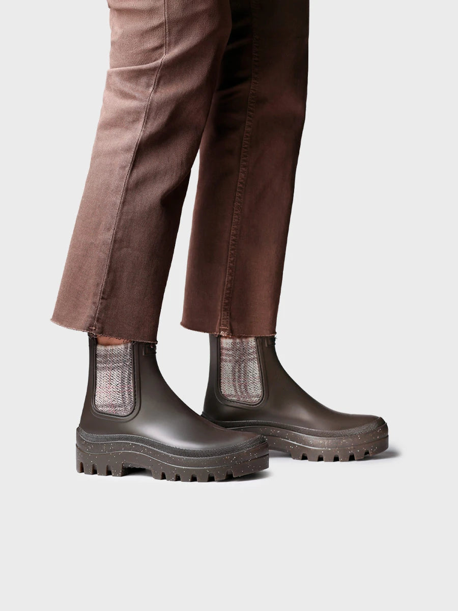 TONI PONS CHARLOTTE bottine pluie caoutchouc tweed
