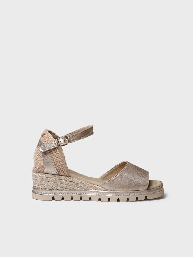 Toni Pons Brisa espadrilles compensées croûte cuir talon 5 cm