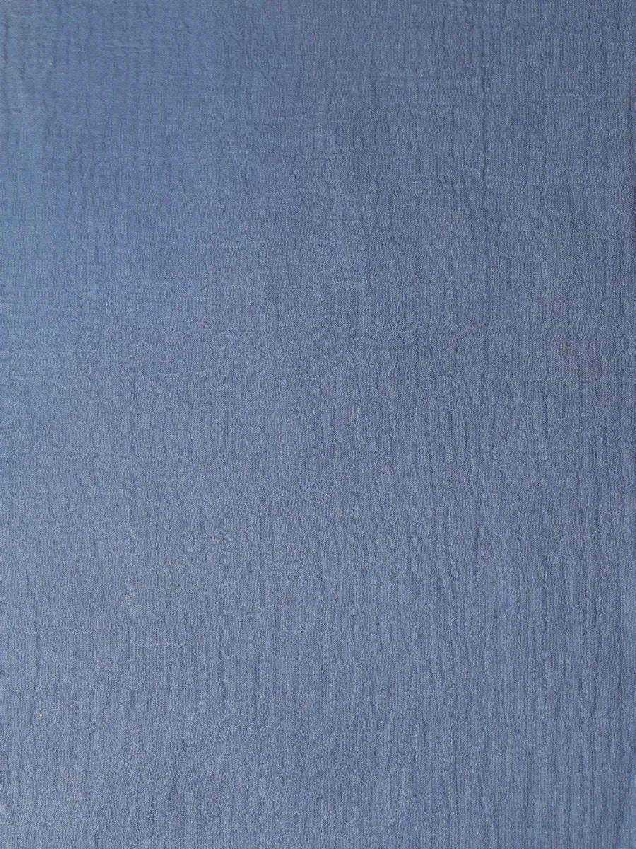 Toni Pons Fatima foulard coton bleu 120 cm