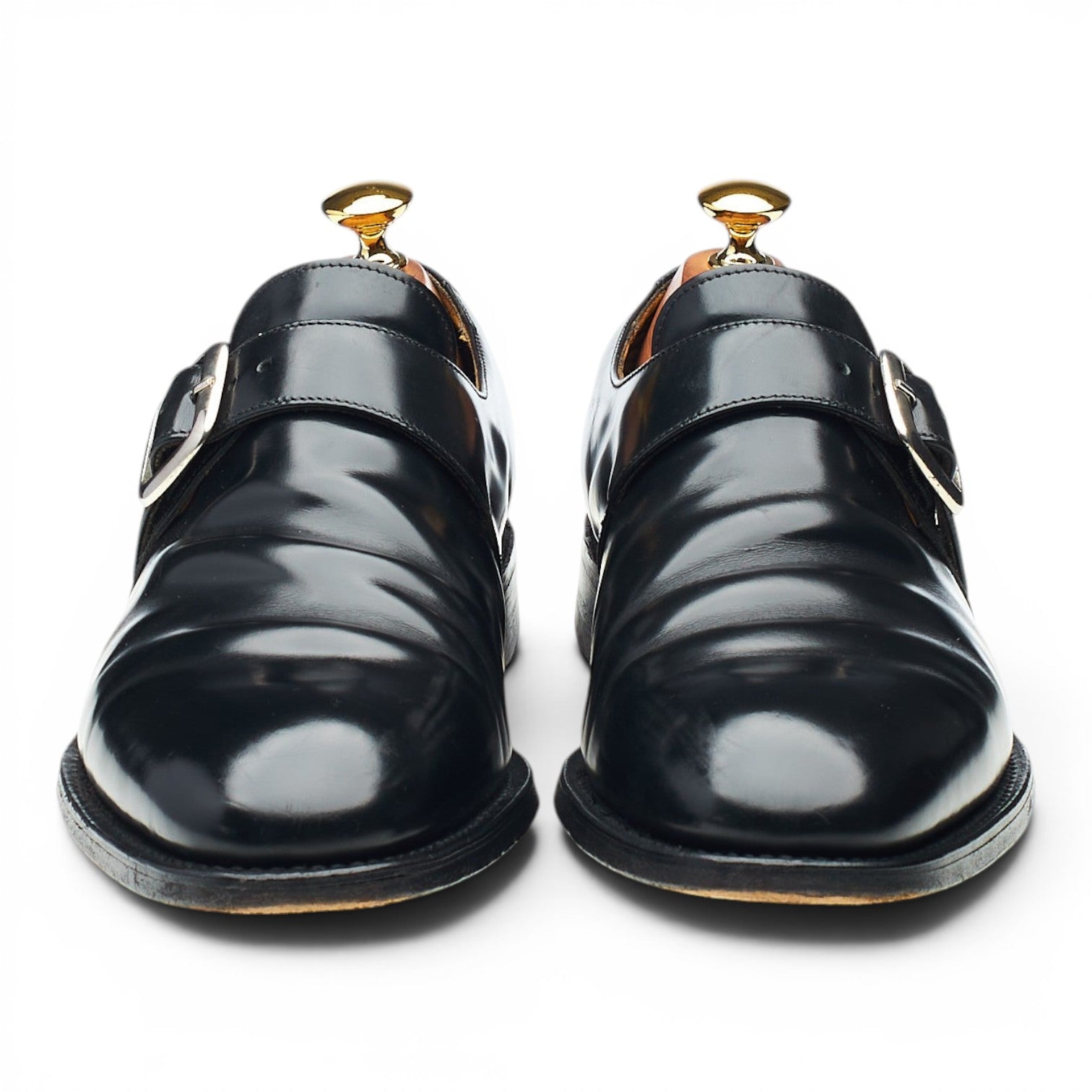 Loake Paisley Monk cuir noir pointure UK 7
