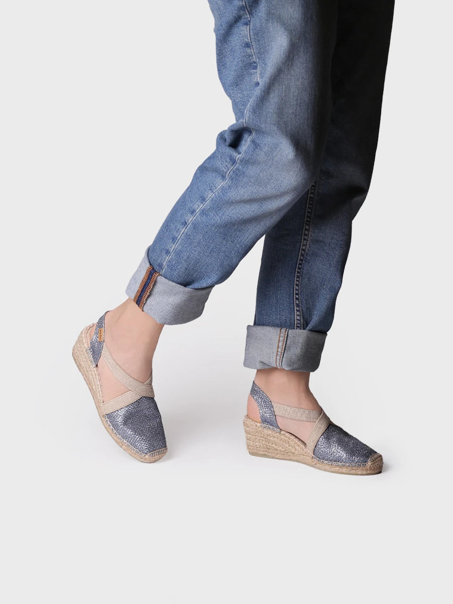 Toni Pons Triton espadrilles compensées brillantes vegan 6 cm