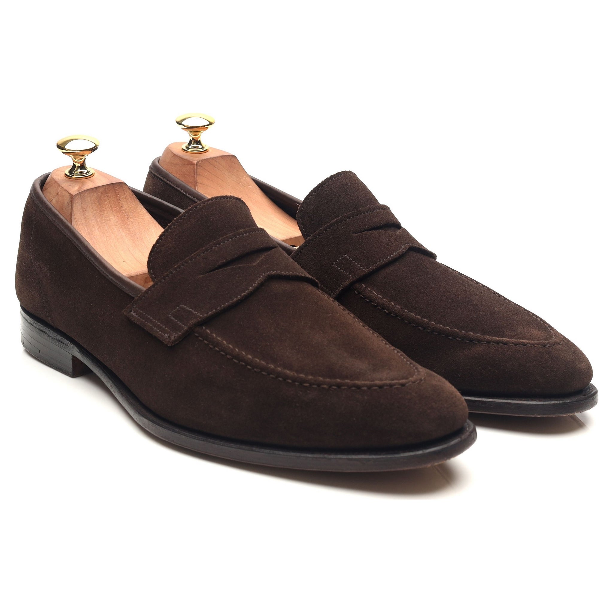 Crockett & Jones Teign mocassins daim marron 10 UK