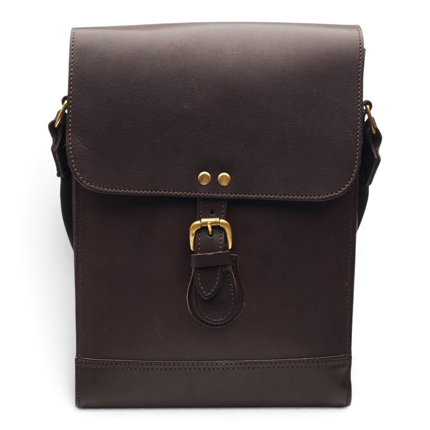 Tricker's Messenger Sacoche Cuir Marron Foncé