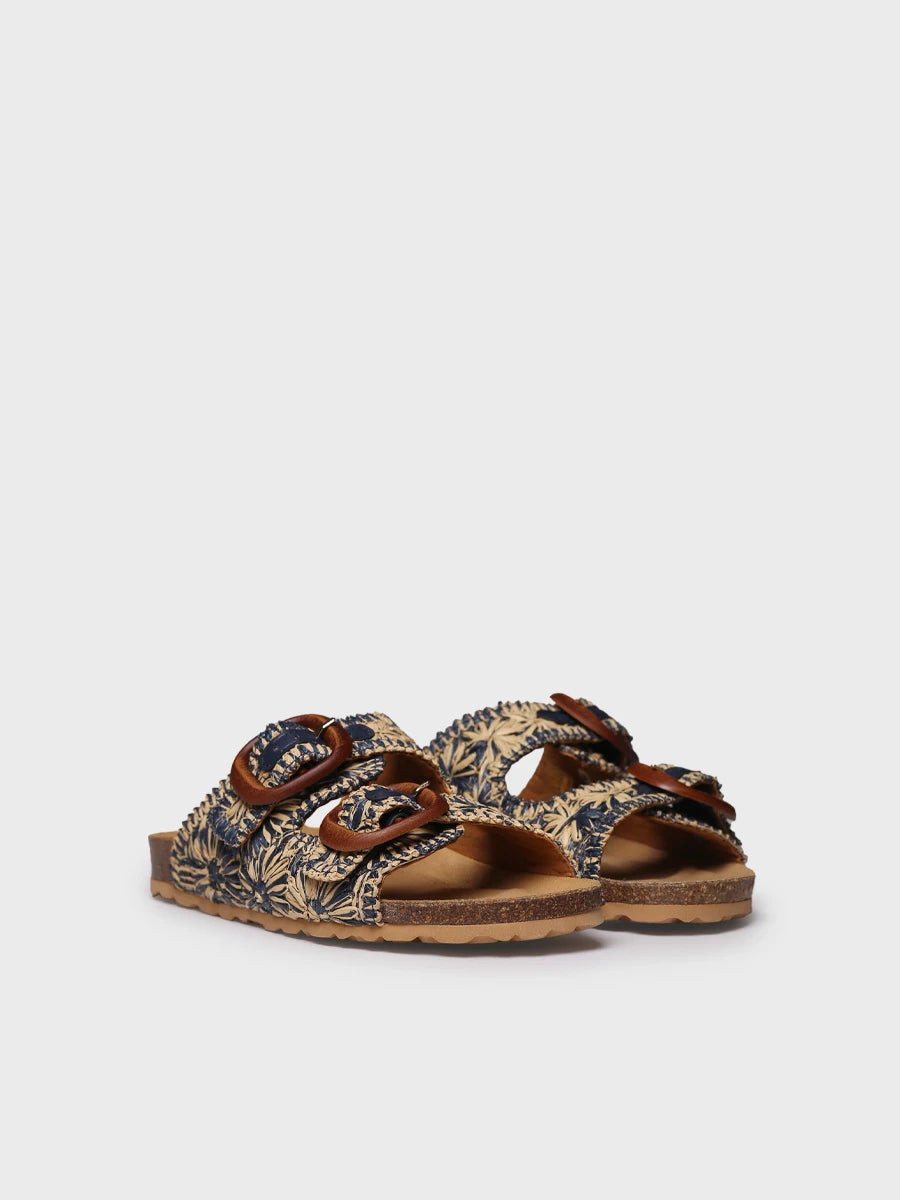 Toni Pons Guam-RF sandale raphia fleurs 3 cm