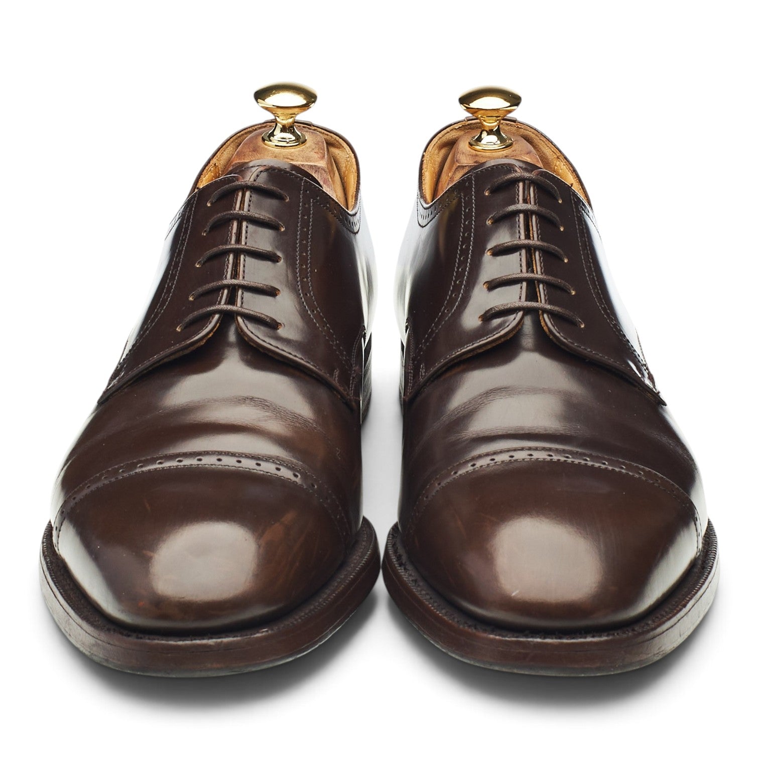 Church's derby brogues cuir marron foncé UK 10,5