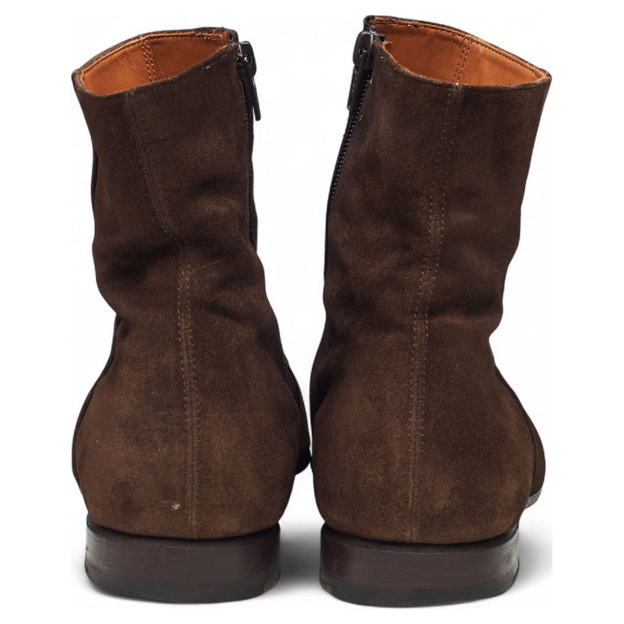 Dries Van Noten bottines zip daim marron UK 7