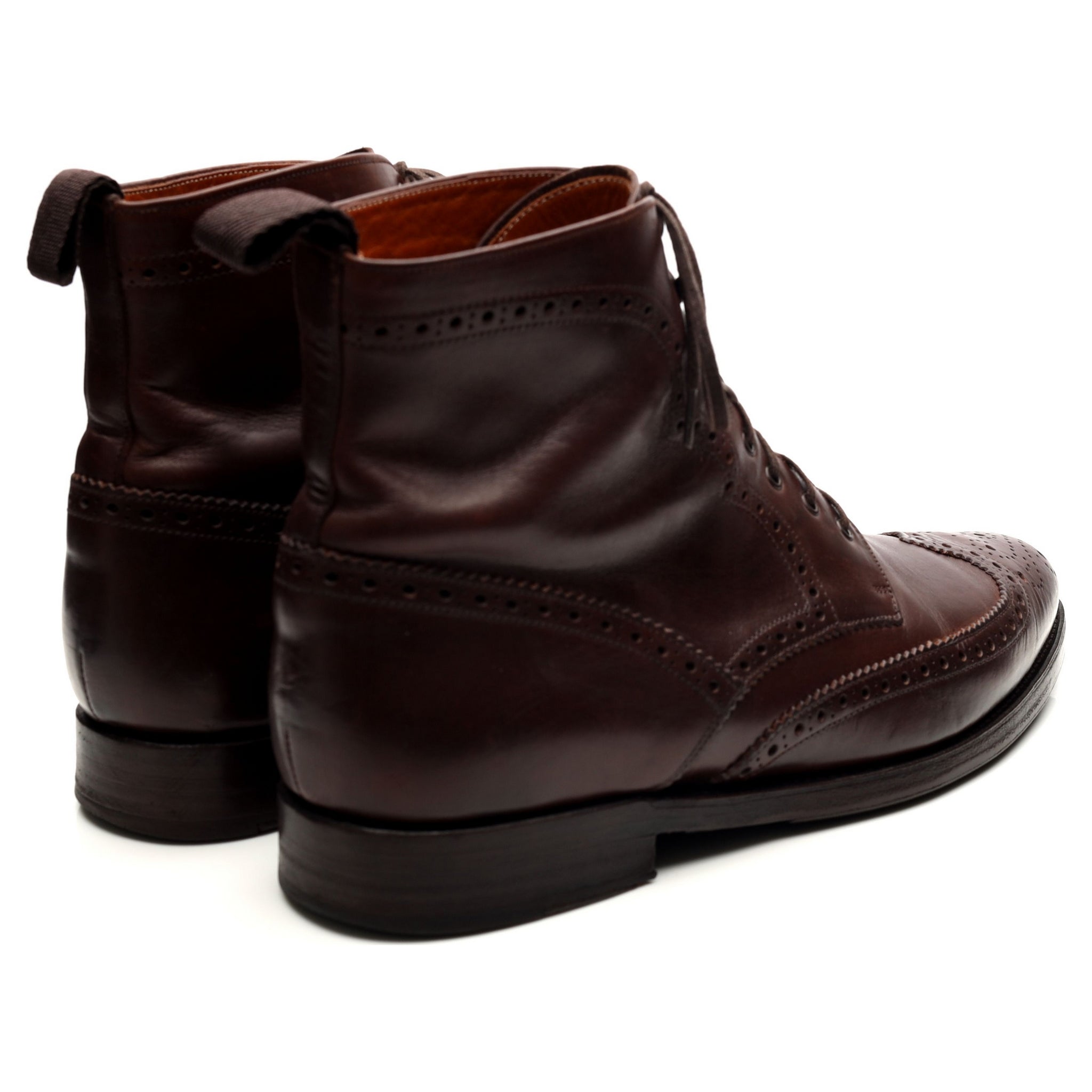 J.FitzPatrick Holman boots cuir marron UK 8.5