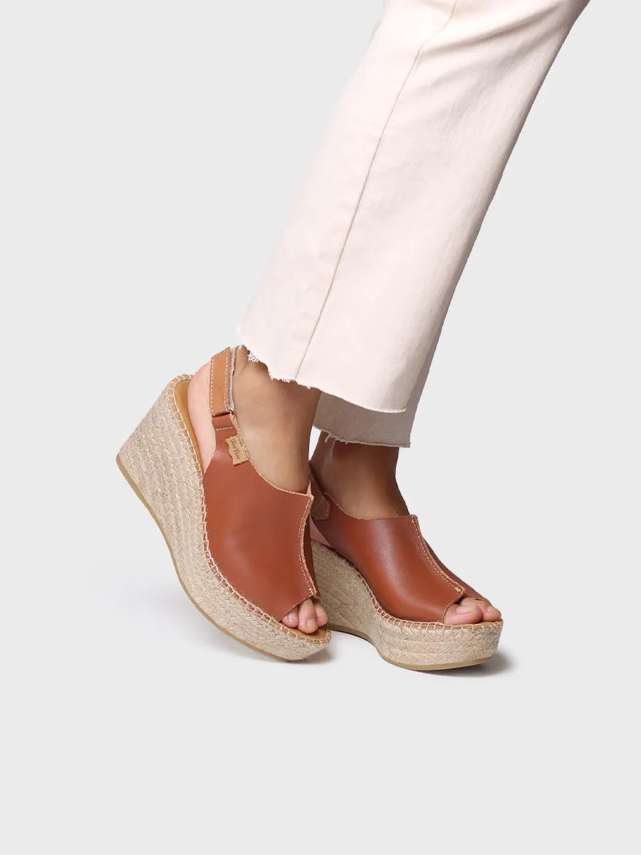 Toni Pons Lugano-P espadrilles cuir femme compensées