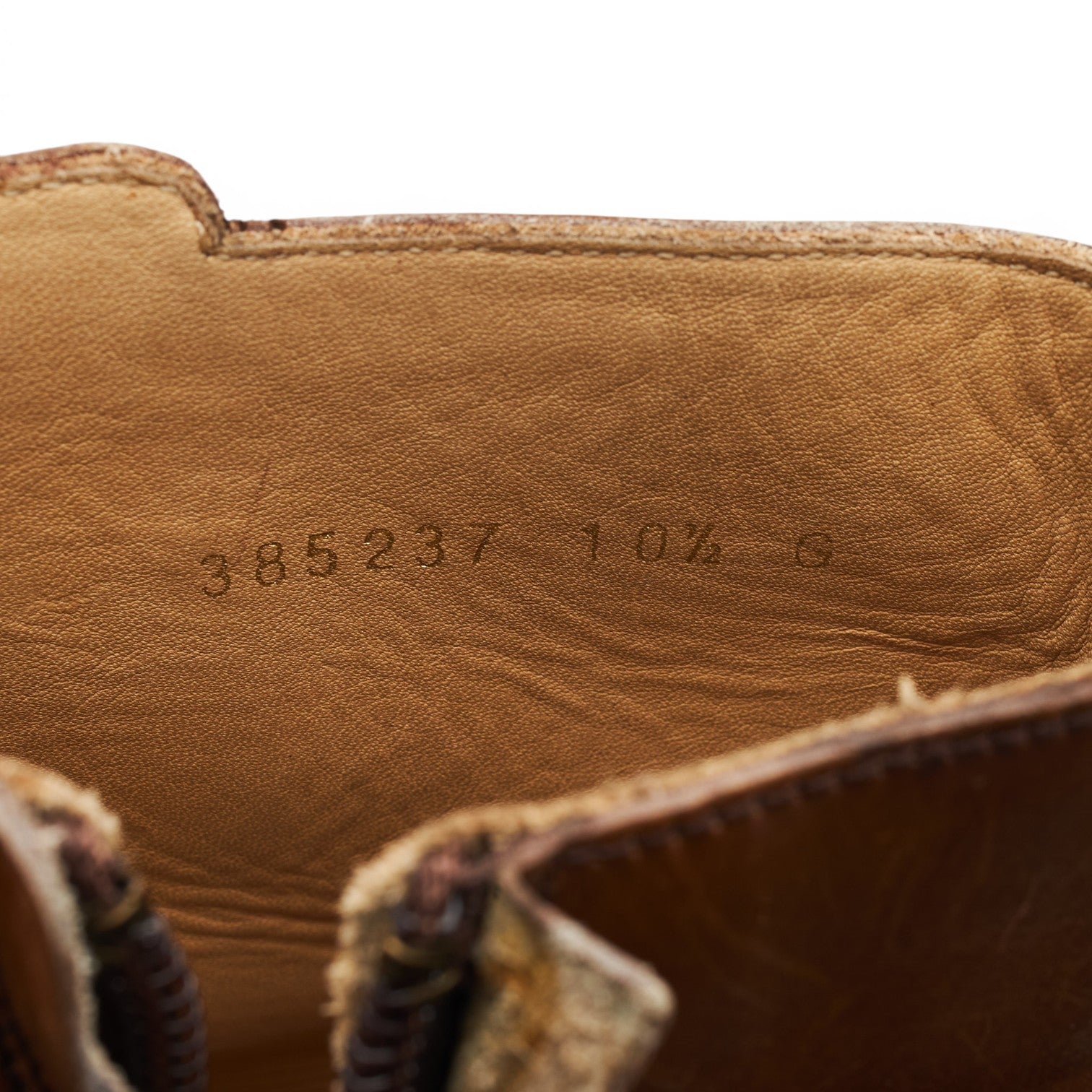 Barker Jodhpur Boots zip cuir marron 10.5