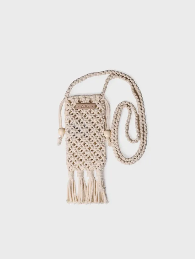 Toni Pons Magali pochette téléphone écru à franges