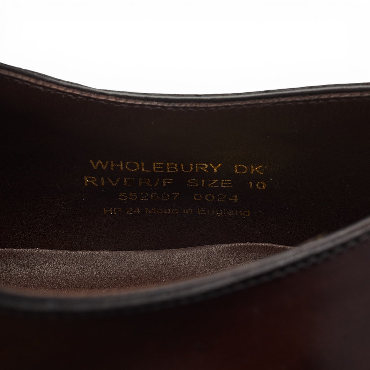Loake 1880 Wholebury oxford cuir marron foncé UK 10