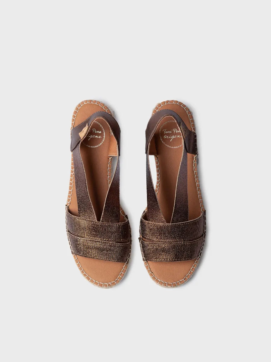 Toni Pons Dama espadrille talon 5,5 cm métallisé
