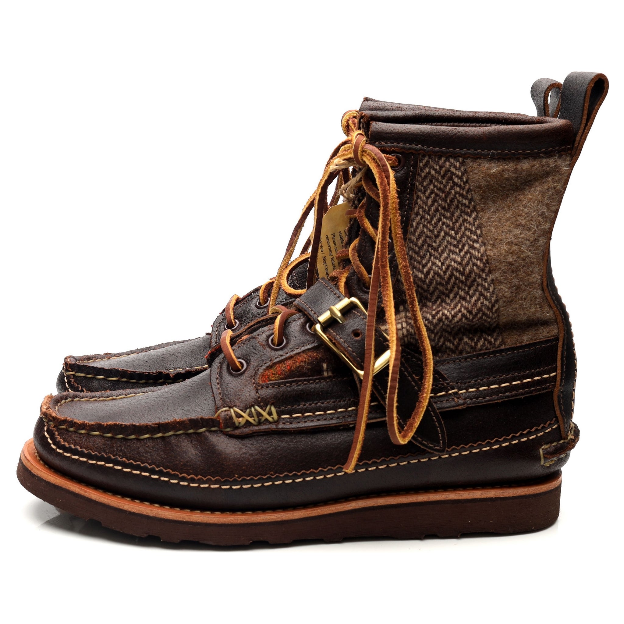 Yuketen Maine Guide bottes cuir marron pointure UK 7