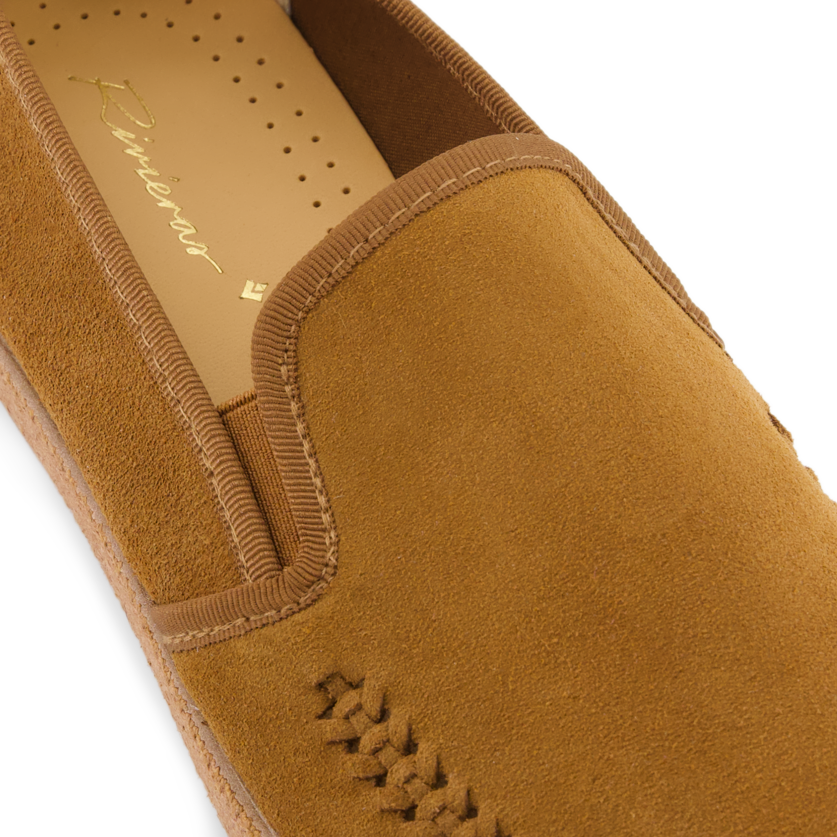 Rivieras Classic Suede Tressé 3094 espadrilles marron cuir