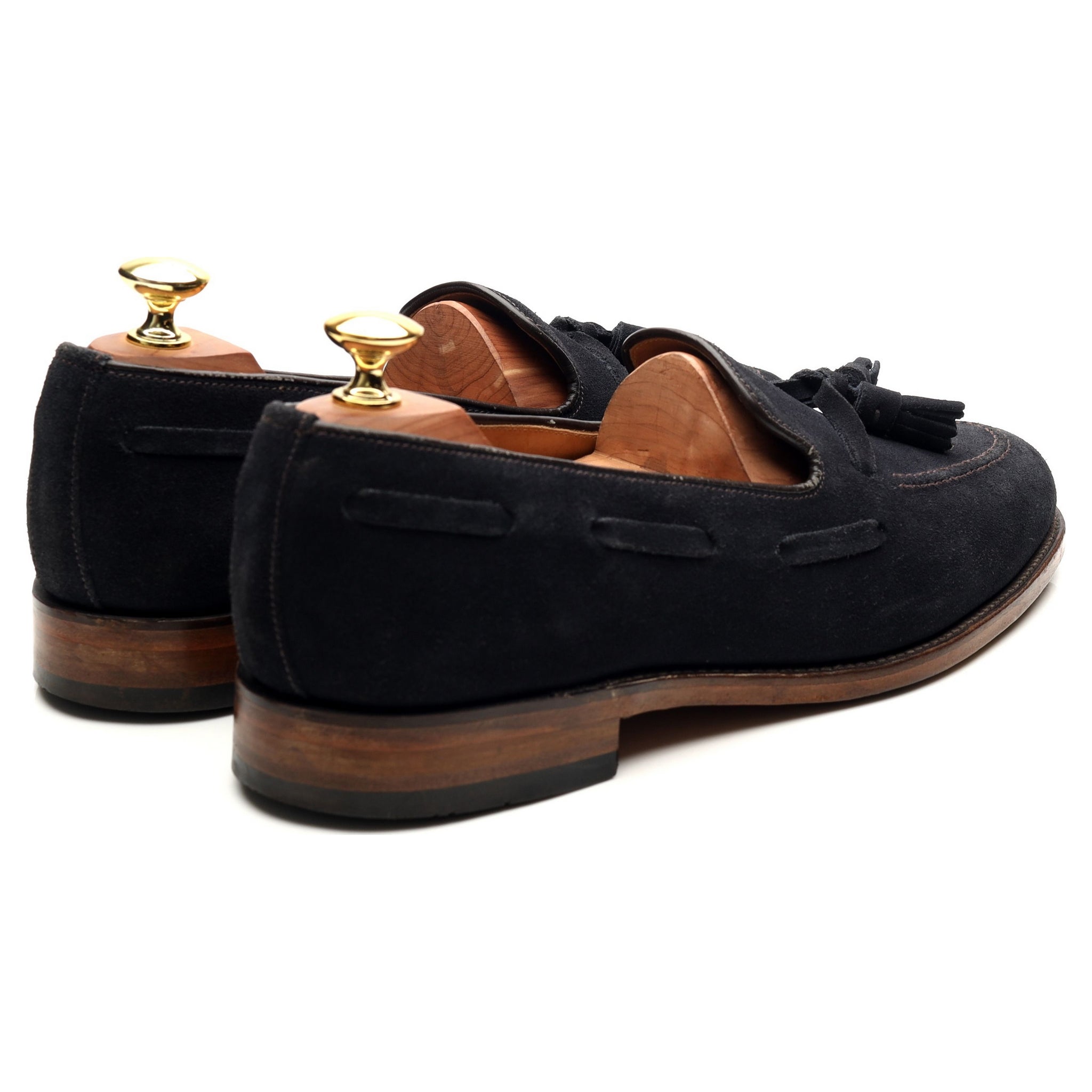 Loake Lincoln mocassins daim bleu marine UK 8