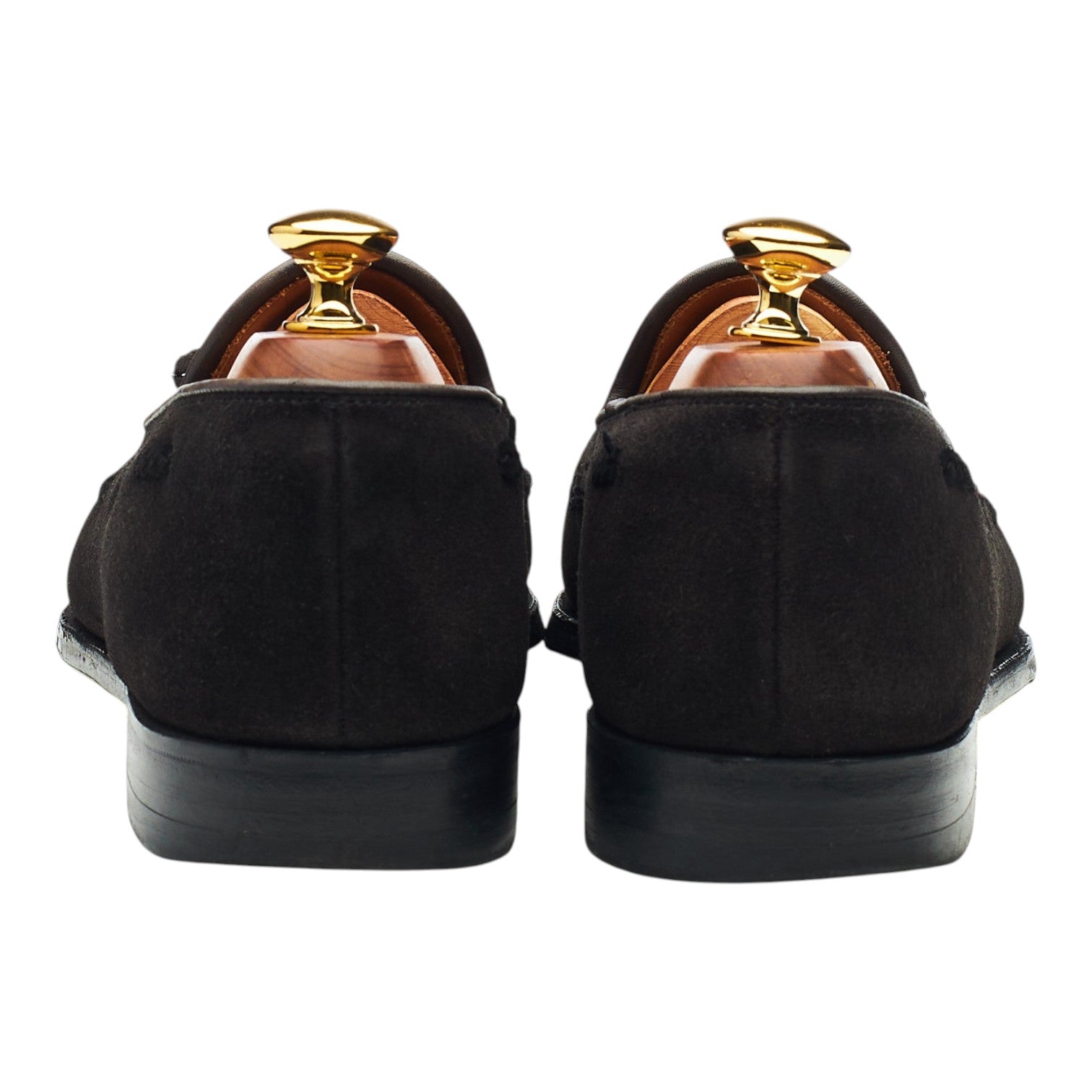 George Cleverley mocassins daim noir glands 6.5 UK