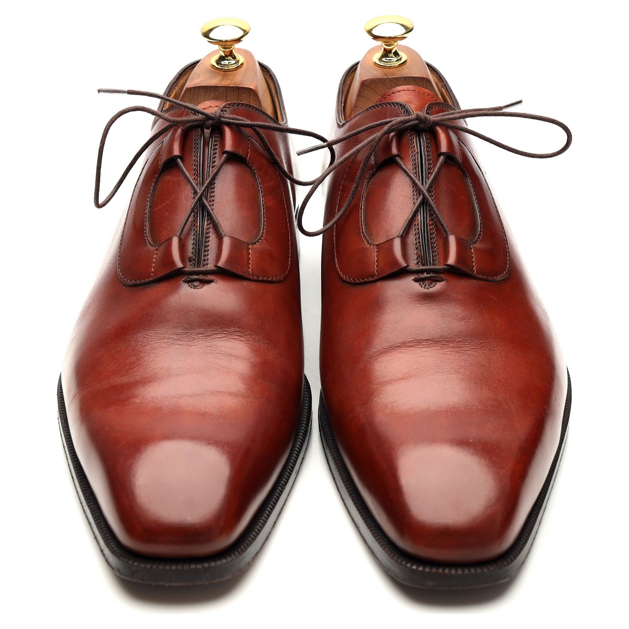 Scarpe di Bianco Ghillie oxford cuir marron UK 9,5