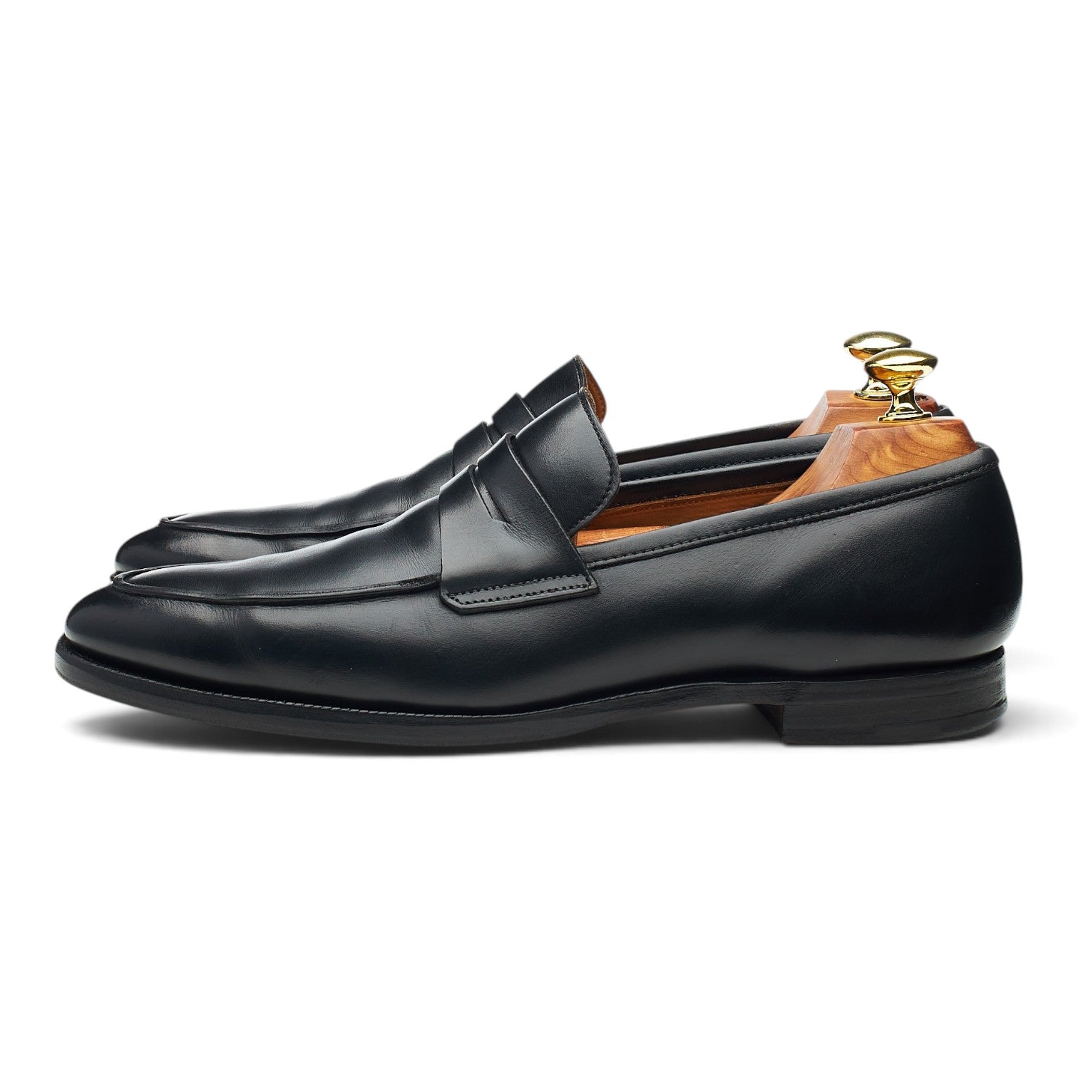 Crockett & Jones Bramwell mocassin cuir noir UK7 penny