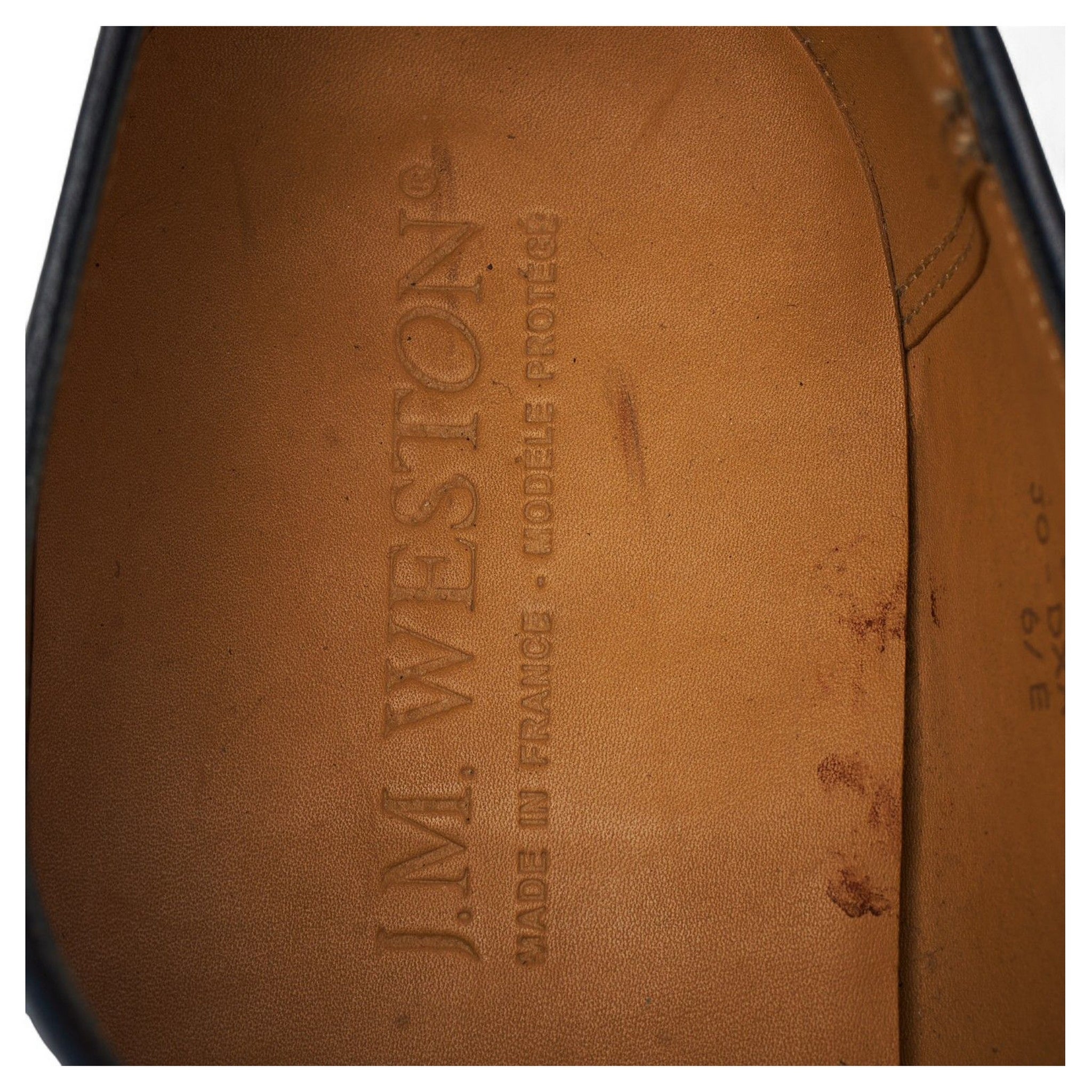 J.M. Weston 402 Flore oxford cuir bleu marine UK 7