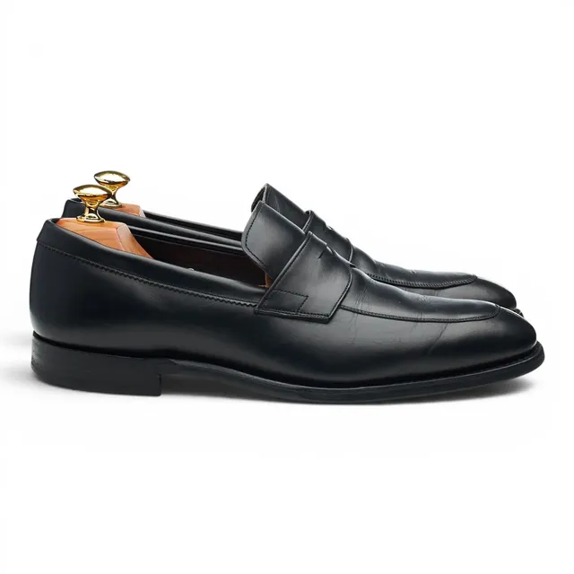 Church's Clay mocassin cuir noir 8 bout fendu