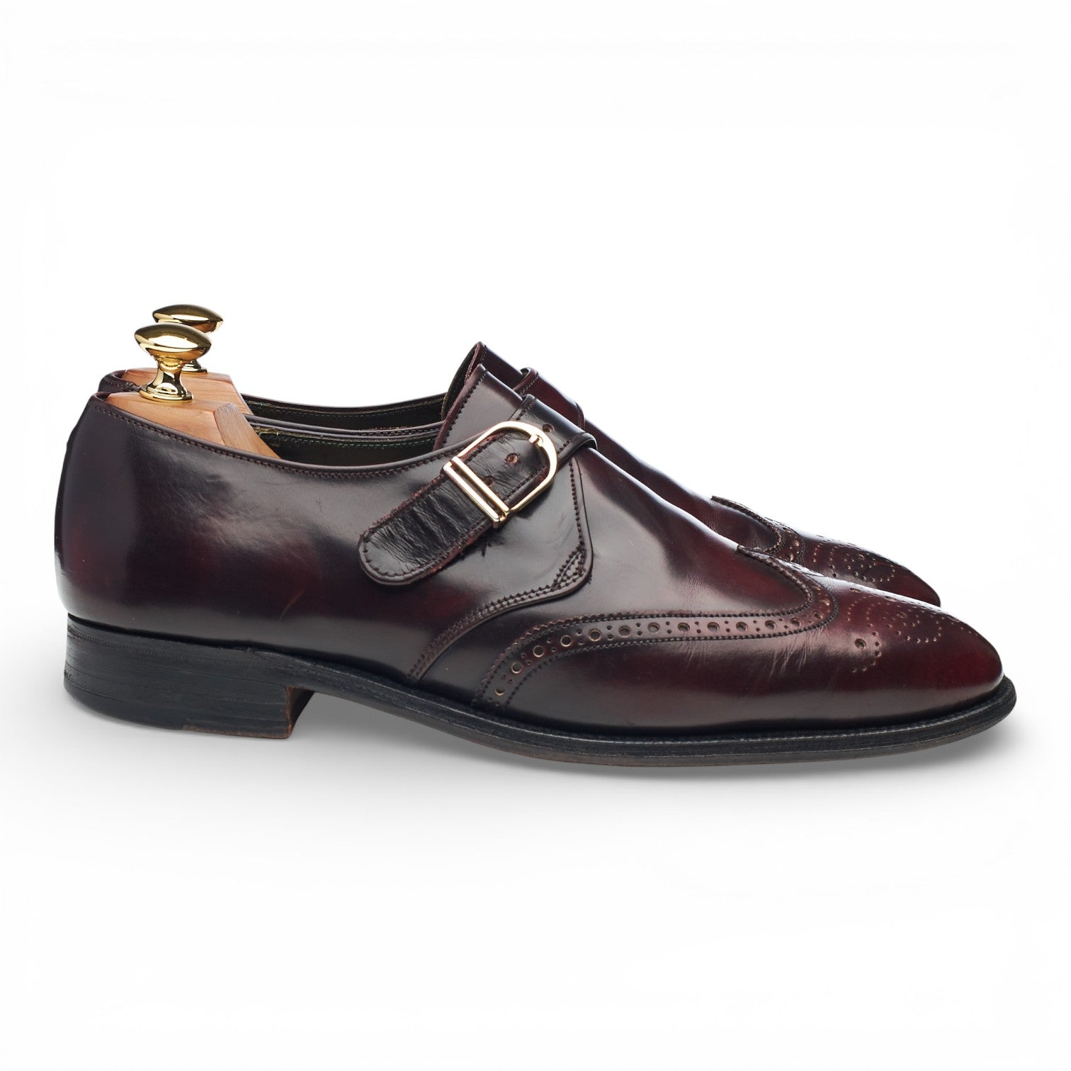Cheaney Denham monk cuir bordeaux pointure UK 7