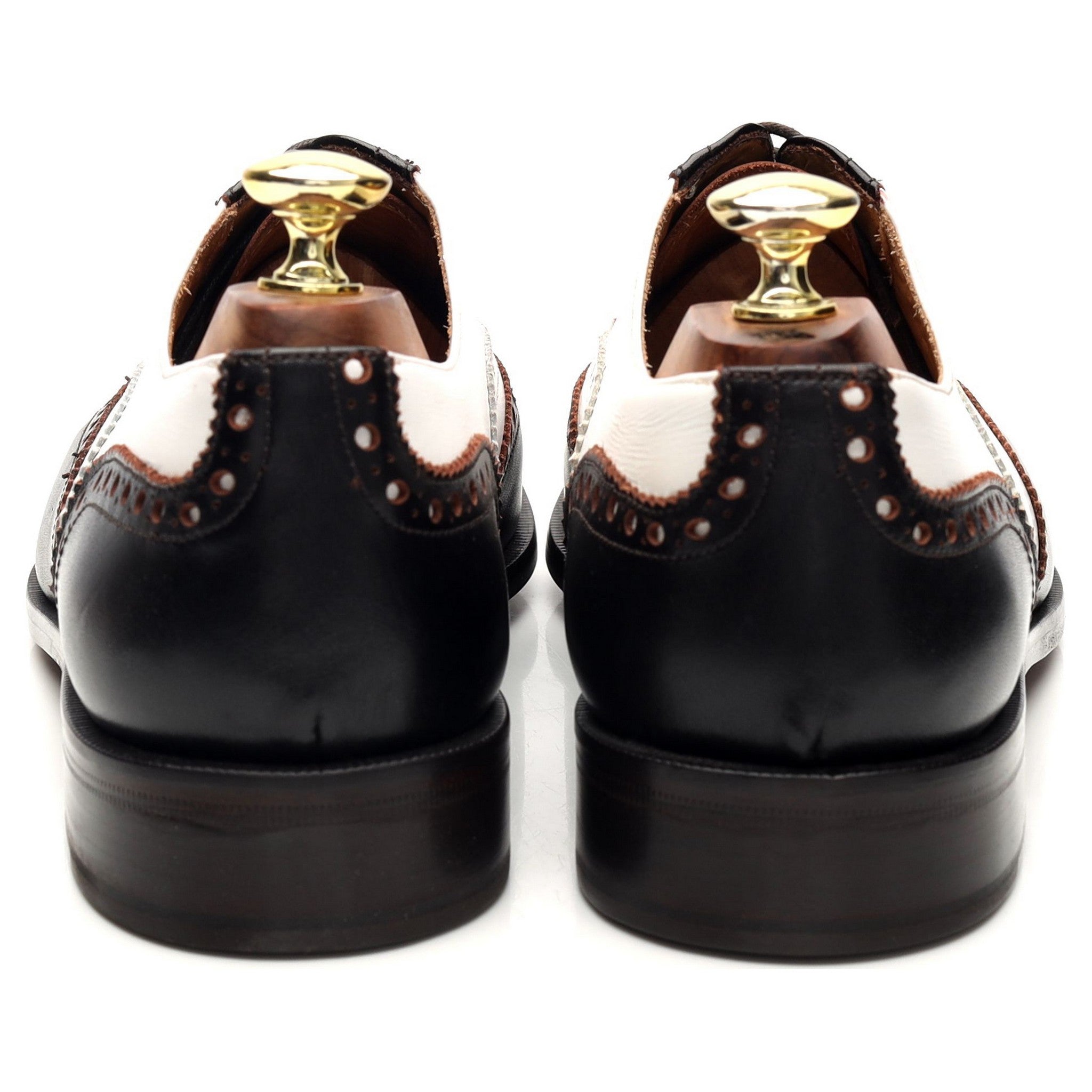 Shipton & Heneage Astaire richelieu cuir noir blanc 7.5