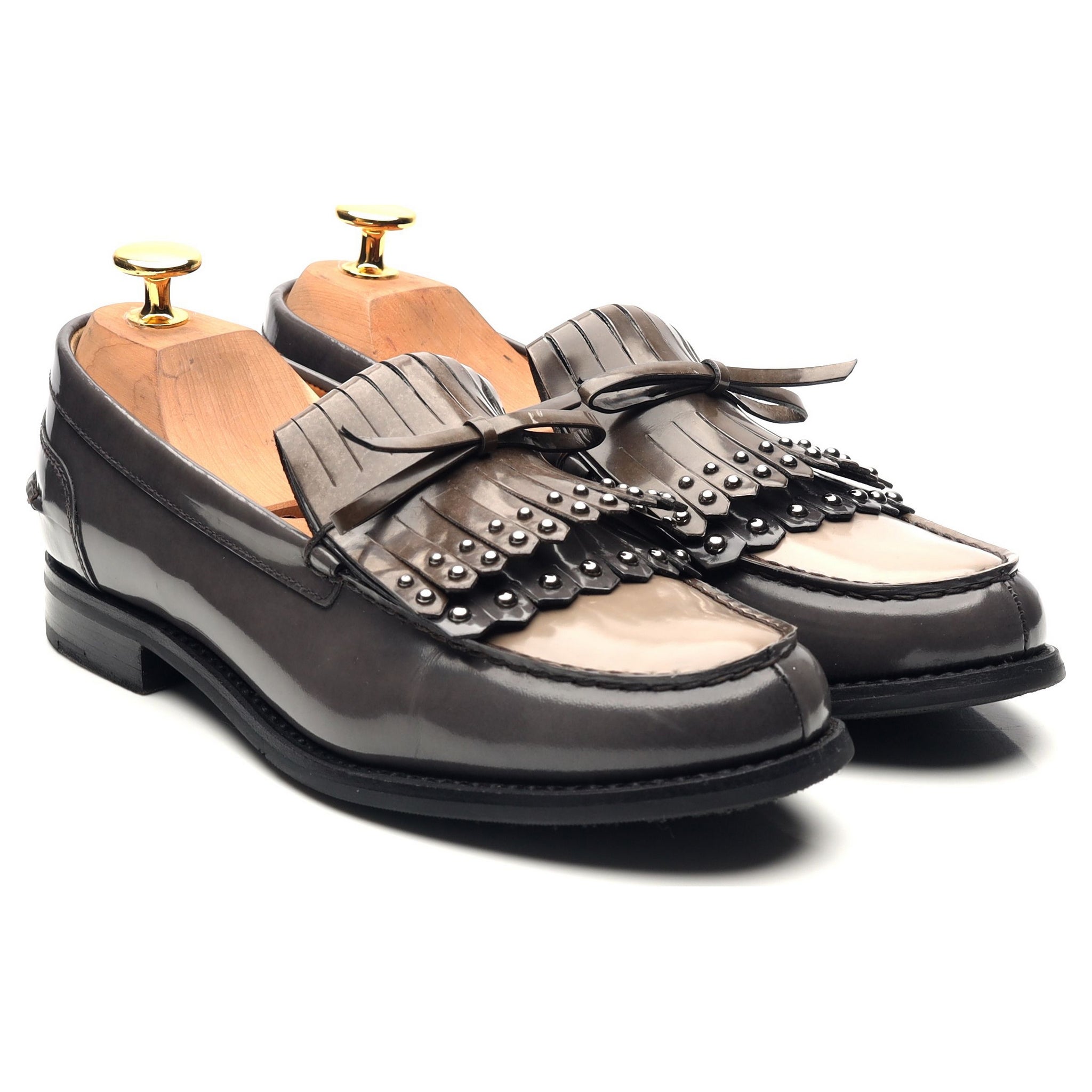 Church's Rachel mocassins cuir gris franges UK 4