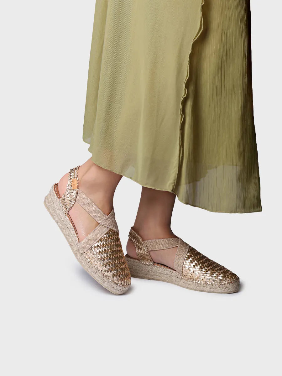Toni Pons Siracusa espadrille compensée cuir tressé