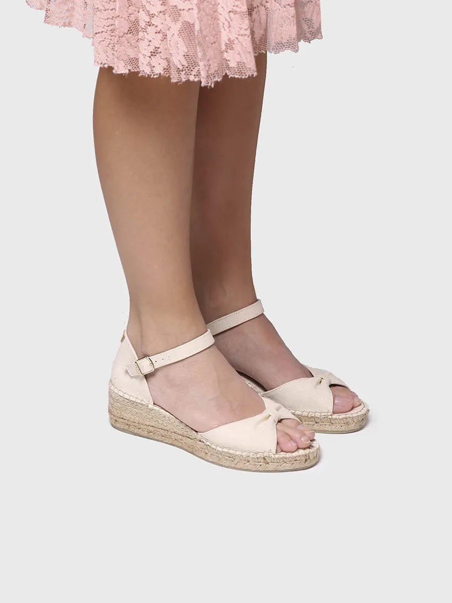 Toni Pons Bilma-L espadrilles compensées écru vegan 5 cm
