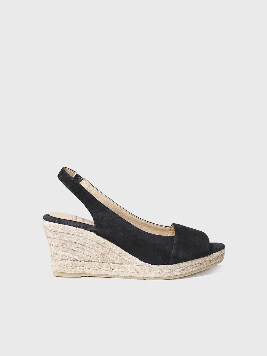 Toni Pons MONZA-A espadrille compensée daim noir
